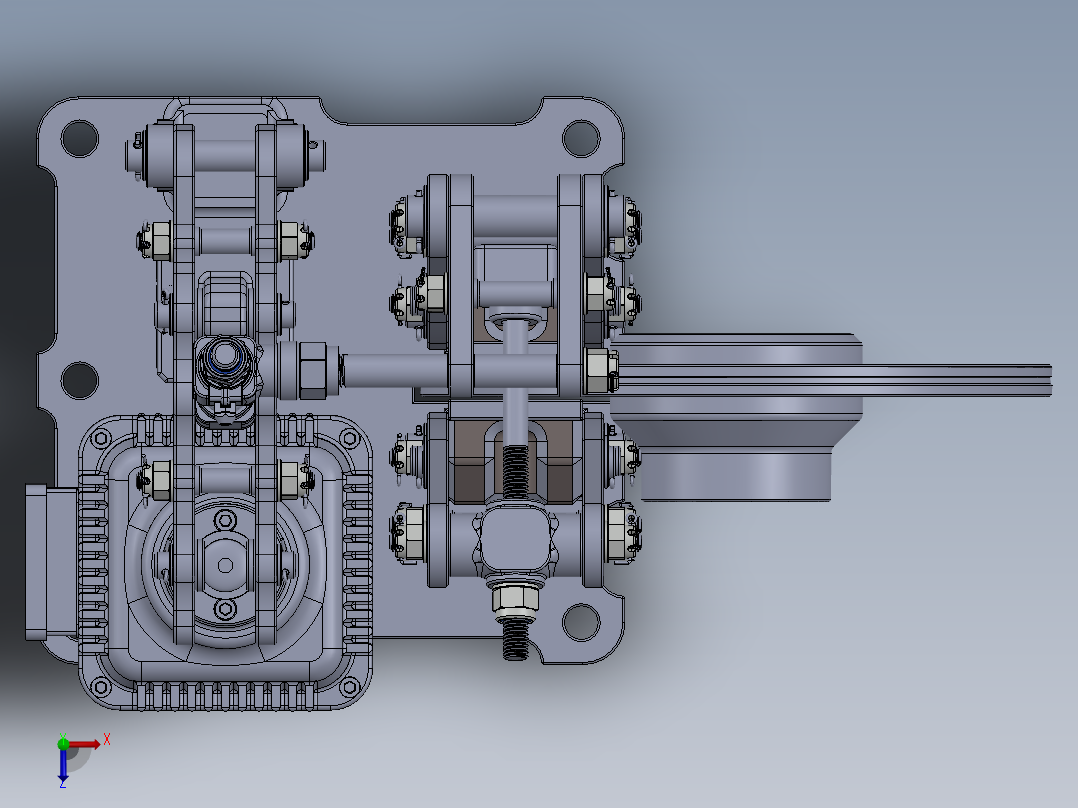 工业制动器俯视图