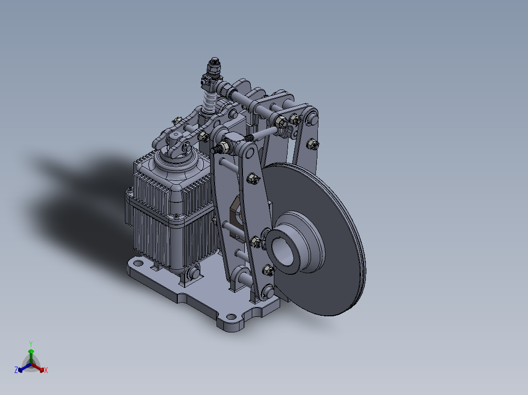 工业制动器正等轴测图
