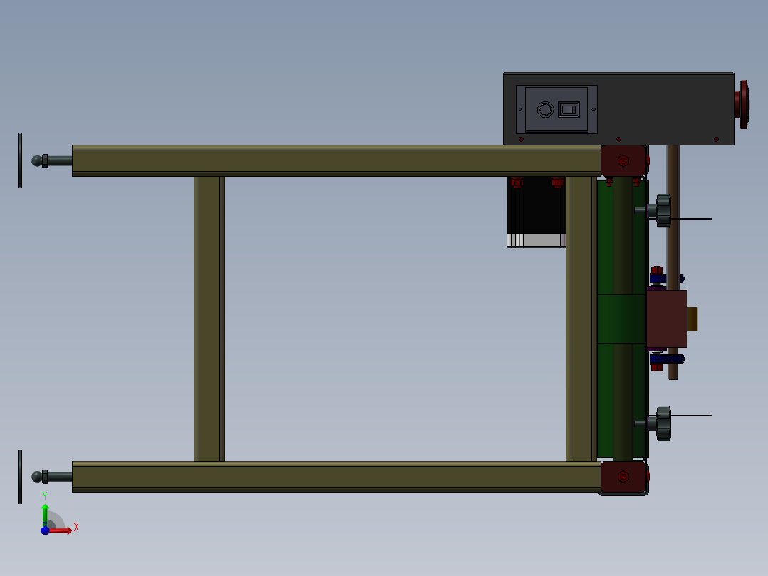 自动分页皮带机3D图纸 K699 非标自动化设备3D图纸3D模前视图