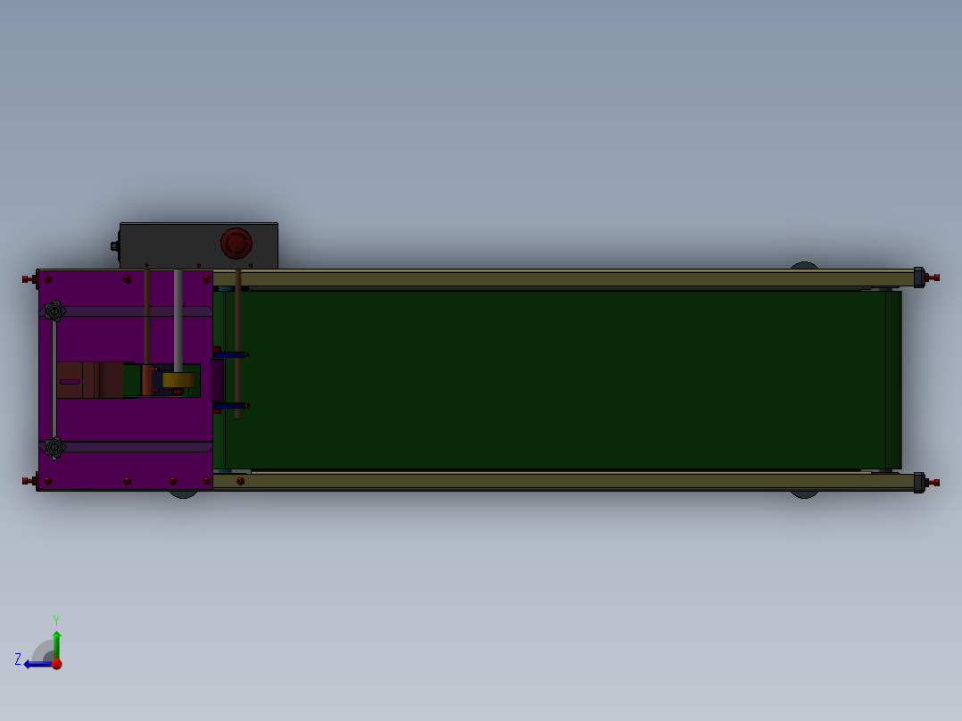自动分页皮带机3D图纸 K699 非标自动化设备3D图纸3D模右视图