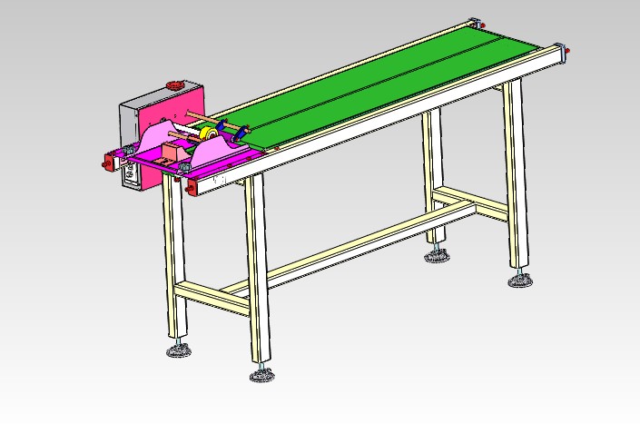 自动分页皮带机3D图纸 K699 非标自动化设备3D图纸3D模