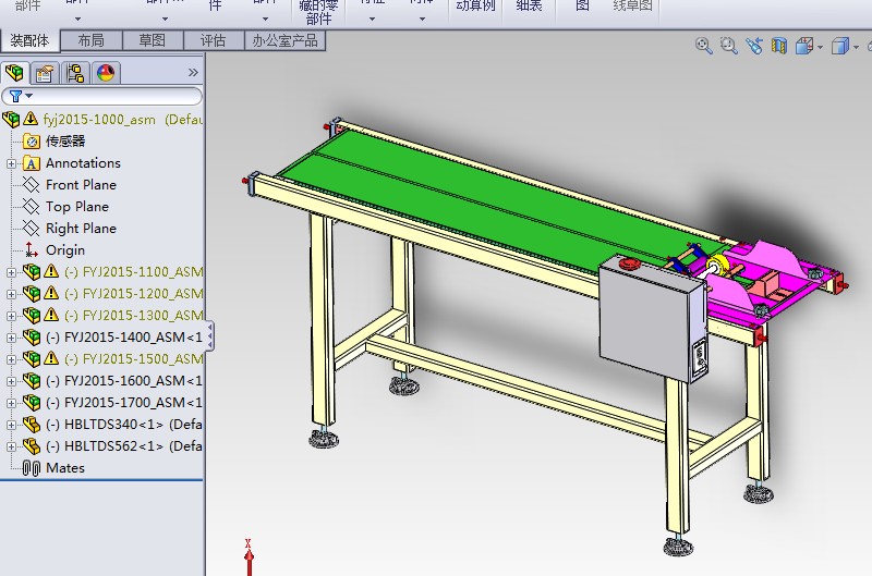 自动分页皮带机3D图纸 K699 非标自动化设备3D图纸3D模