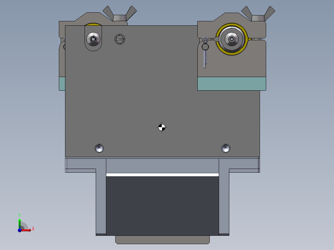 双点胶阀模块设计（带可编辑特征前视图