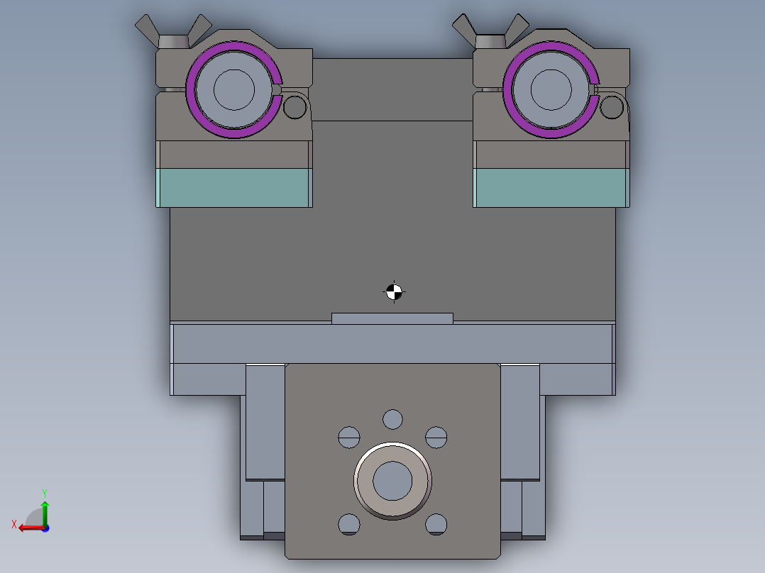 双点胶阀模块设计（带可编辑特征后视图