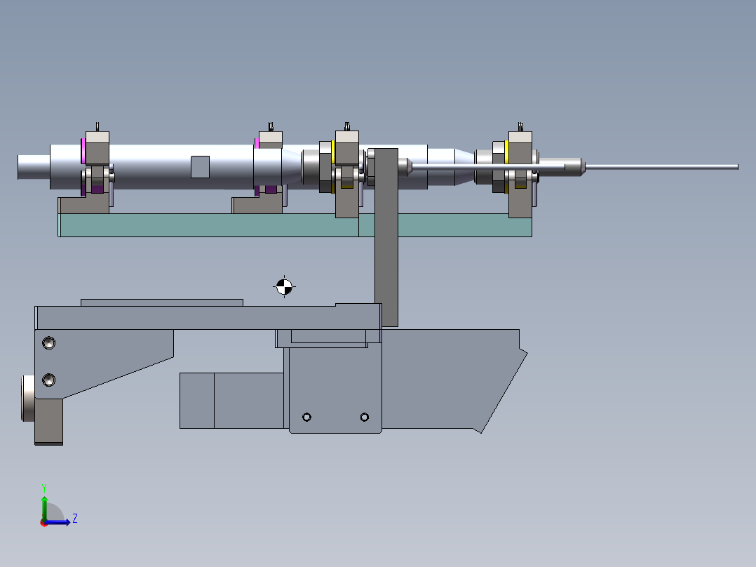 双点胶阀模块设计（带可编辑特征左视图