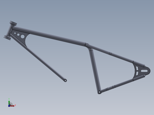 公路自行车车架设计前视缩略图