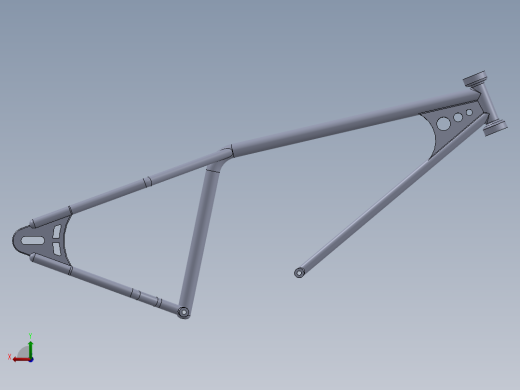 公路自行车车架设计后视缩略图