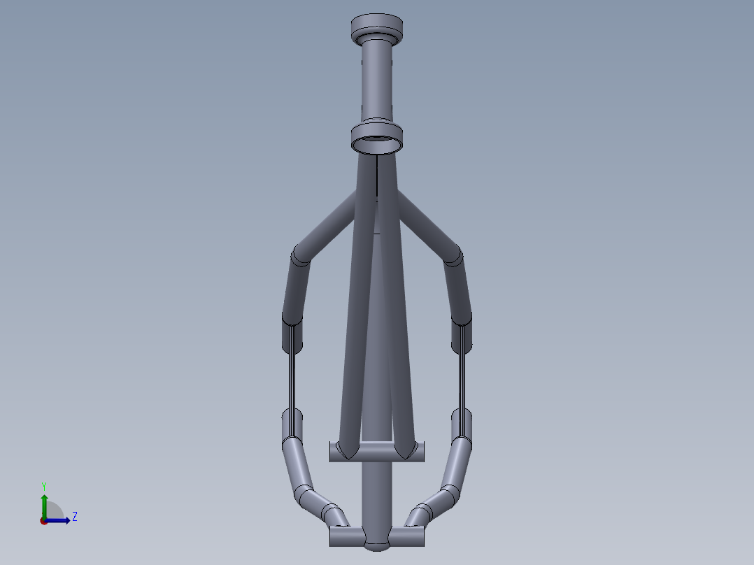 公路自行车车架设计左视图