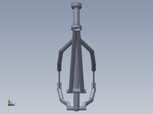 公路自行车车架设计左视缩略图