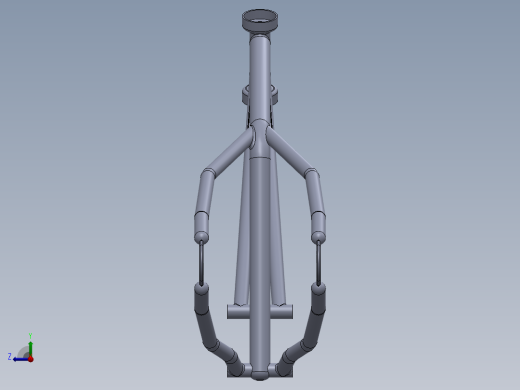 公路自行车车架设计右视缩略图
