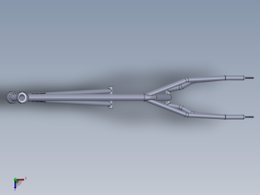 公路自行车车架设计俯视缩略图