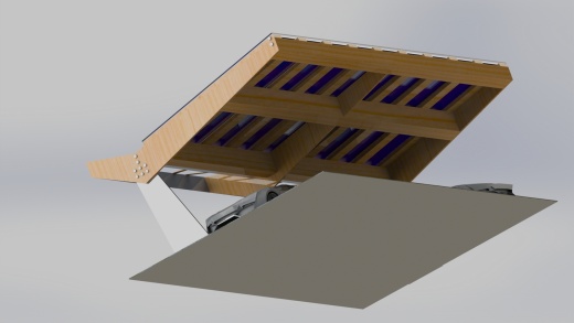 带太阳能电池板的停车棚3D模型图纸 Solidworks设计缩略图