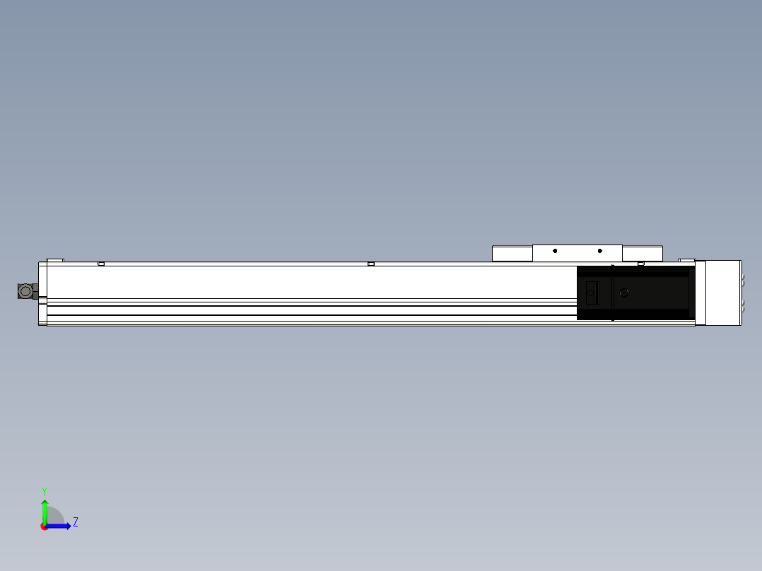 Toyo东佑达直线模组-ECH14-450-BR-200W+煞車左视图