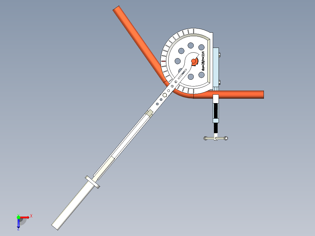 弯管机施工图 INVENTOR设计俯视图