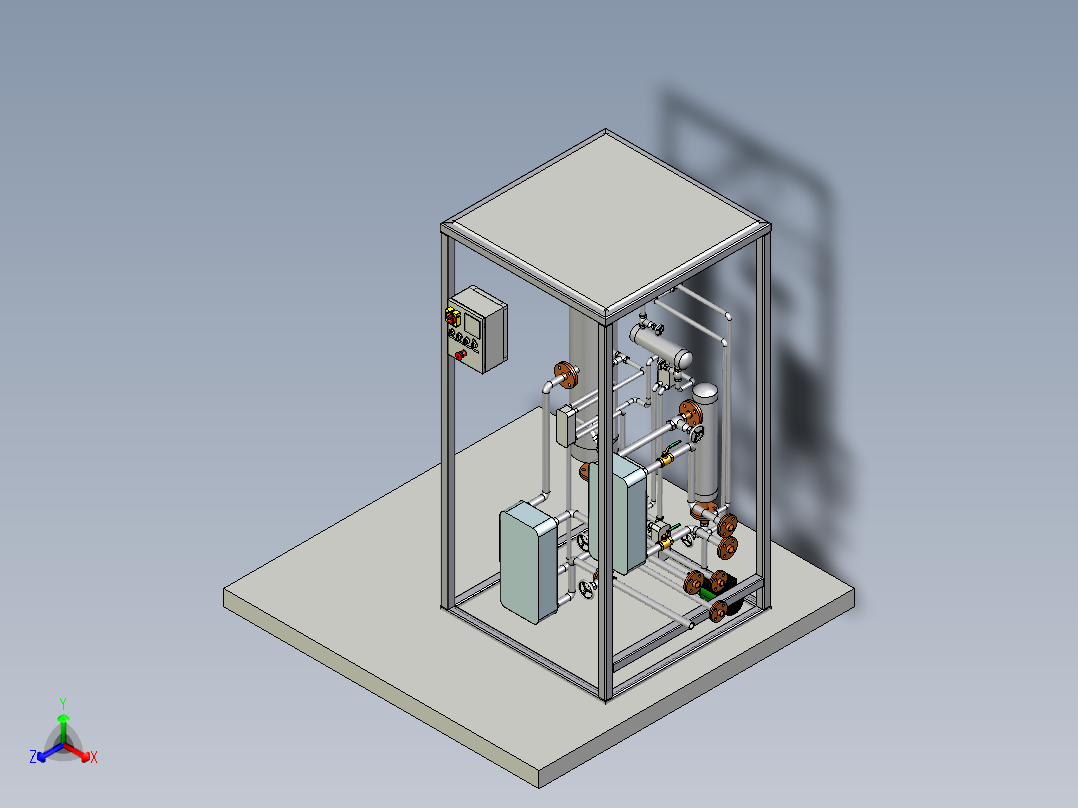 太阳能制冷--stp igs正等轴测图