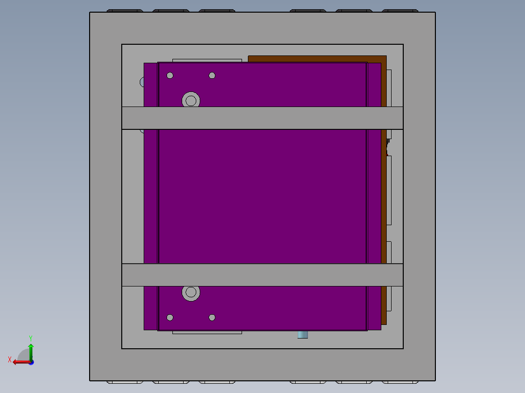 柜体装配体后视图