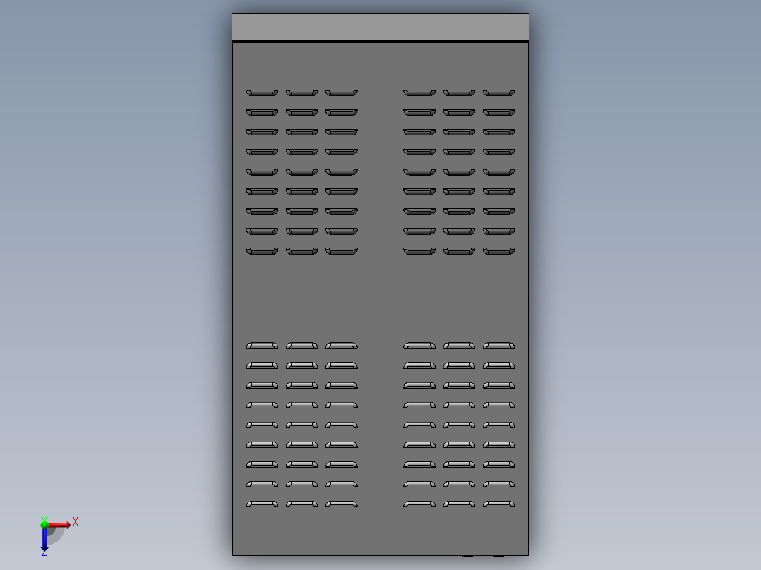 柜体装配体俯视图