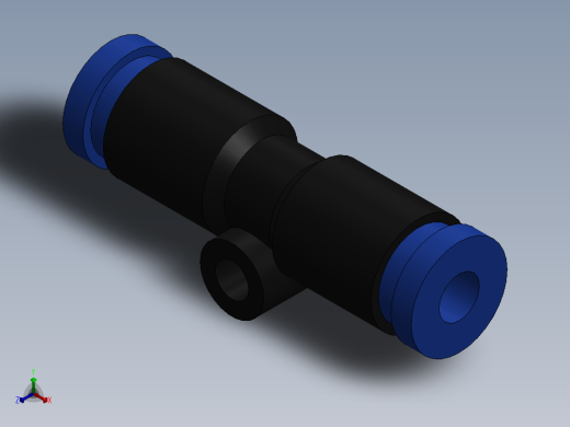 Ø4 - UNIÃO RETA (C00200400)正等轴测缩略图