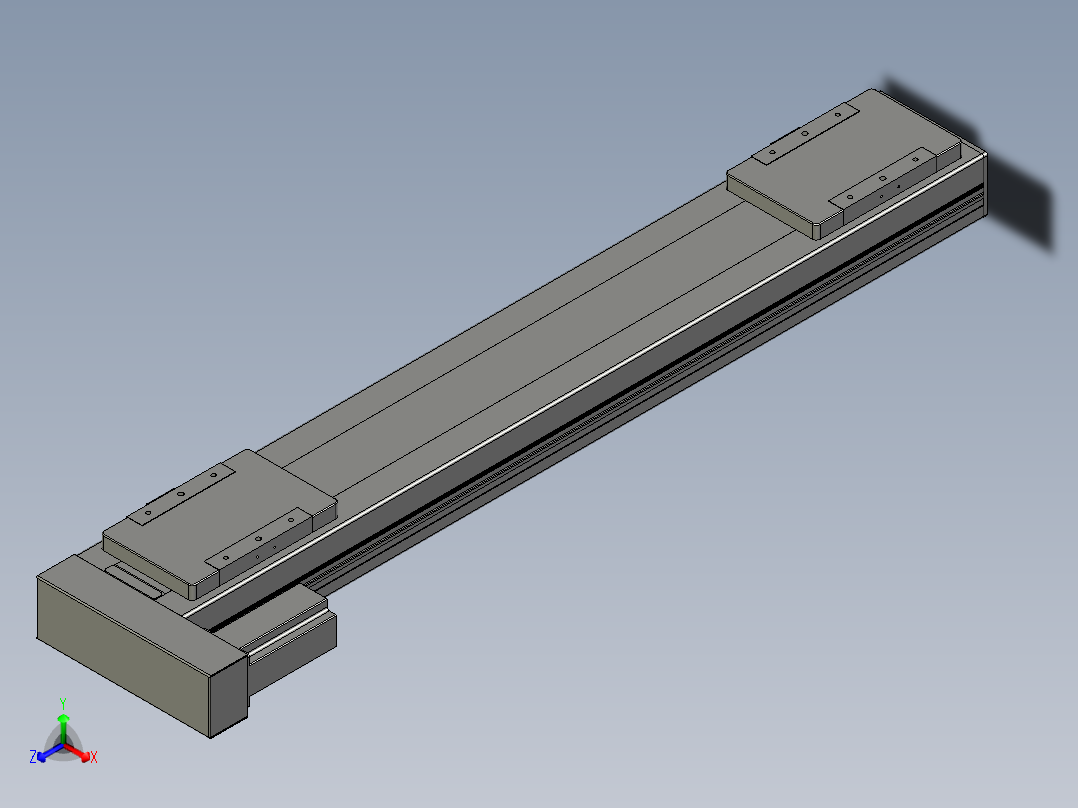 直线模组LHC14-S750-L设计图纸主视图