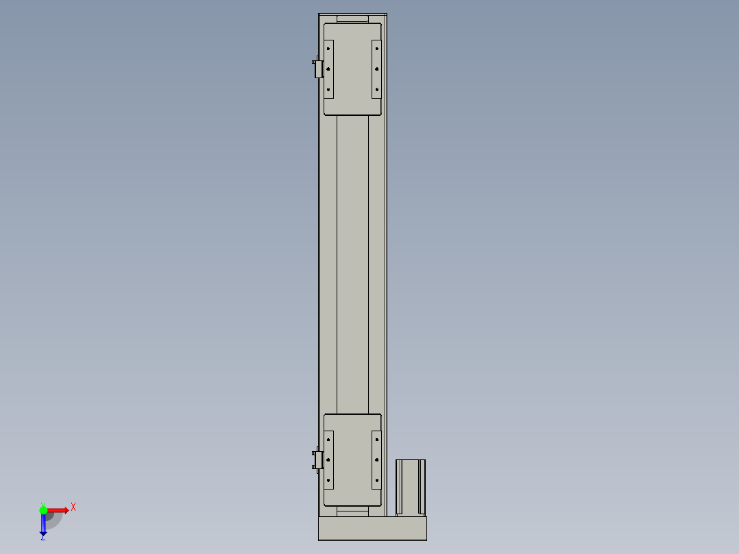 直线模组LHC14-S750-L设计图纸俯视图