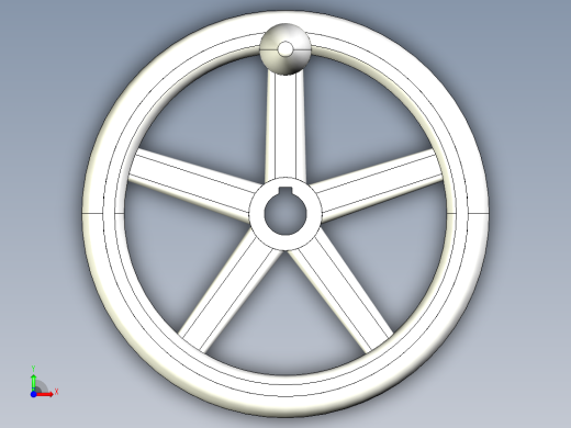 鋁合金手輪(固定把手)2459-3D多系列多零件图纸模型前视缩略图