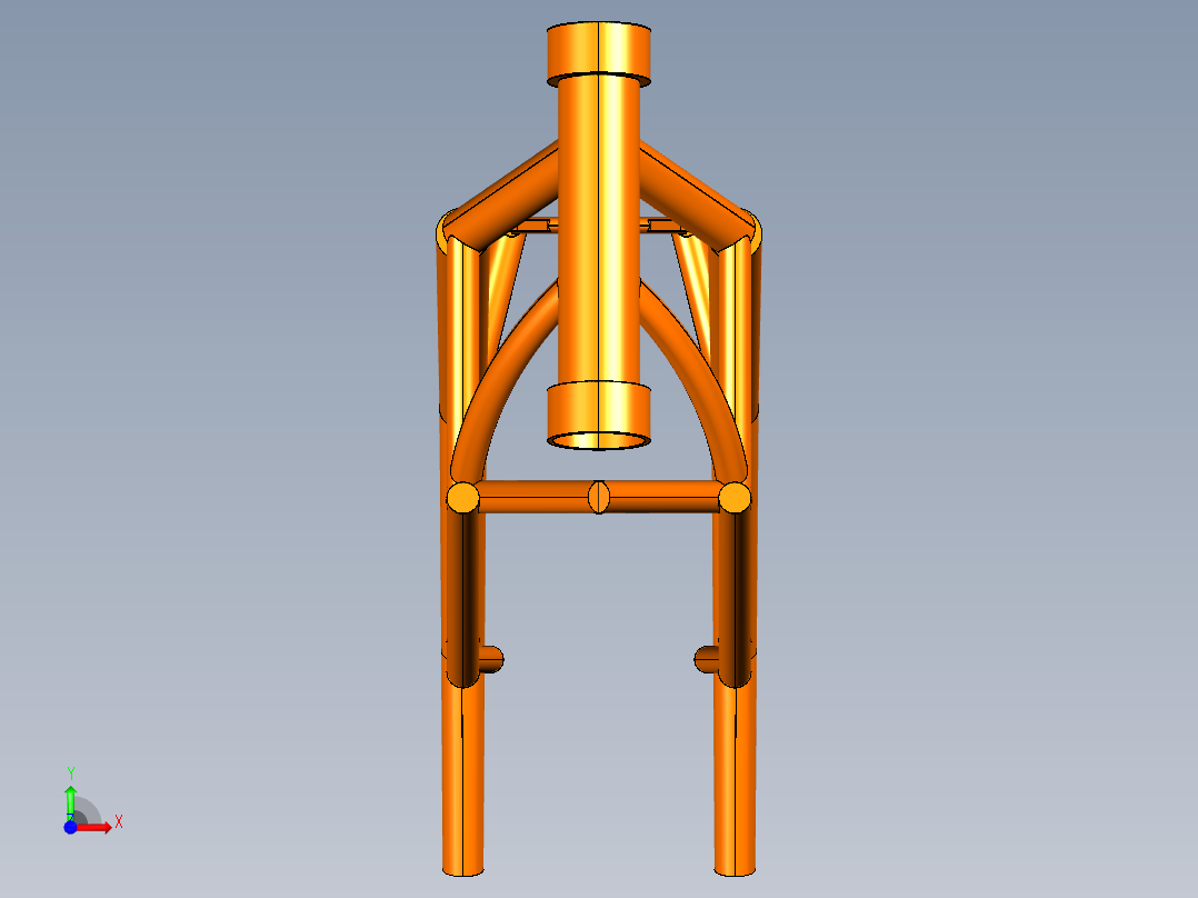 KTM Duke 390车架底盘前视图