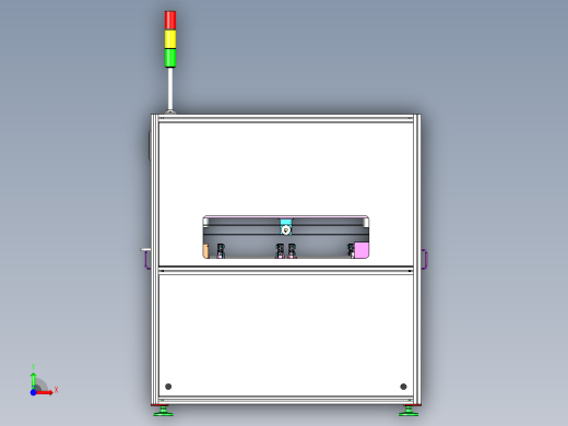 在线式SMT点胶机3D图纸 非标自动化机械三维前视缩略图