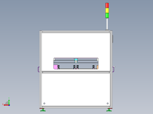 在线式SMT点胶机3D图纸 非标自动化机械三维后视缩略图