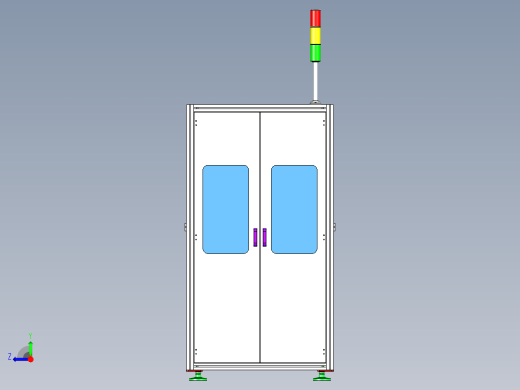 在线式SMT点胶机3D图纸 非标自动化机械三维右视缩略图