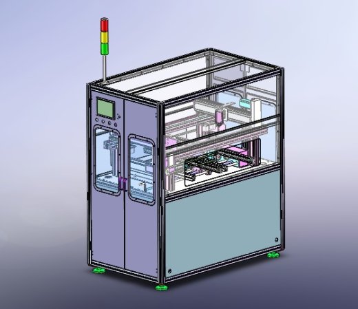 在线式SMT点胶机3D图纸 非标自动化机械三维缩略图