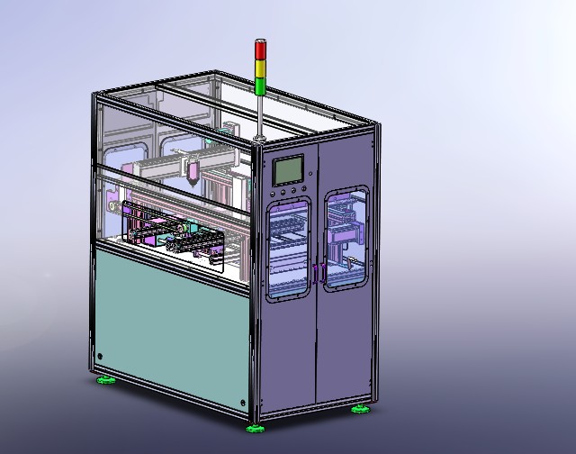 在线式SMT点胶机3D图纸 非标自动化机械三维