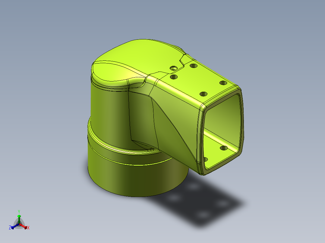 55-75-15090°箱体连接器.SLDASM正等轴测图
