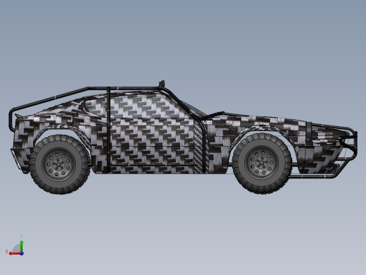 仿250z越野车造型3D模型图纸 Solidworks设计后视缩略图