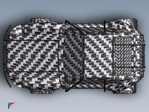 仿250z越野车造型3D模型图纸 Solidworks设计俯视缩略图