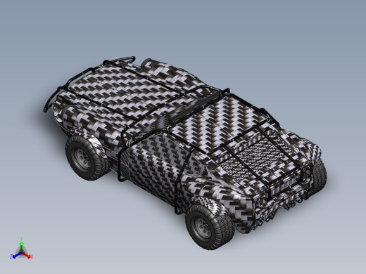 仿250z越野车造型3D模型图纸 Solidworks设计正等轴测缩略图