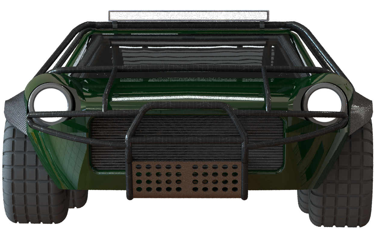 仿250z越野车造型3D模型图纸 Solidworks设计