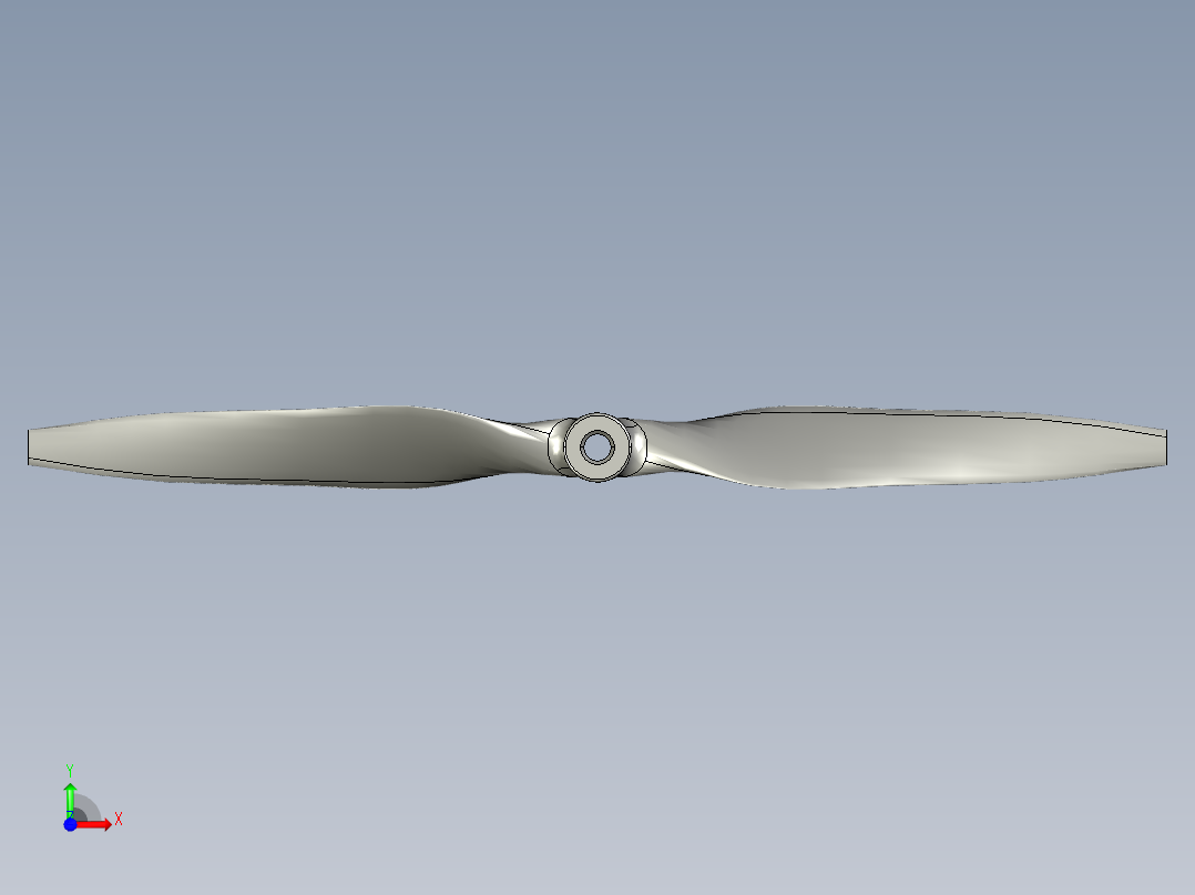 直径13英寸和4英寸螺旋桨前视图