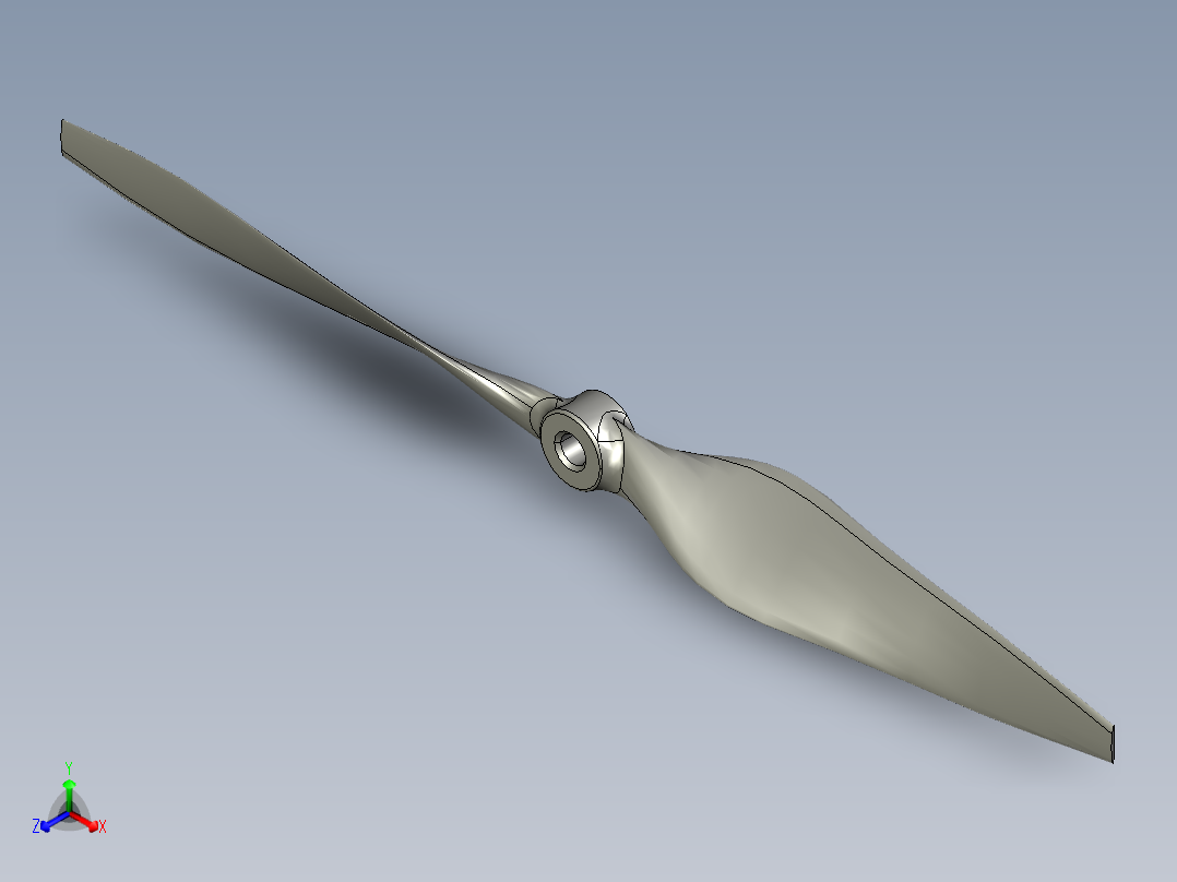 直径13英寸和4英寸螺旋桨正等轴测图