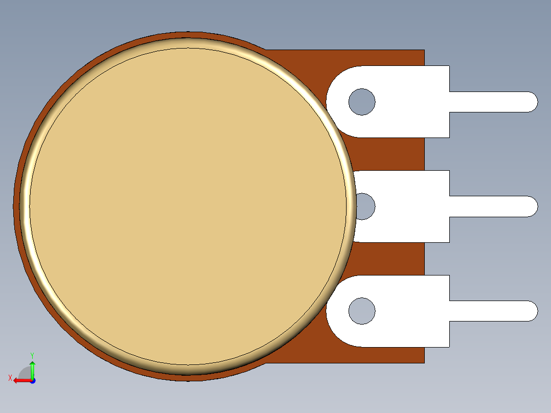 旋转电位计后视图
