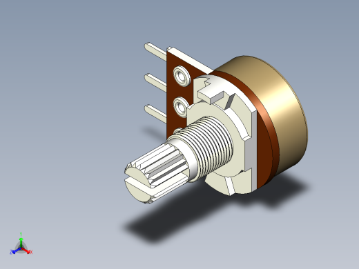 旋转电位计正等轴测缩略图