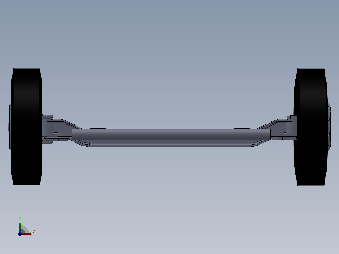 基于有限元分析的汽车转向支持桥设计【前驱转向桥】前视图