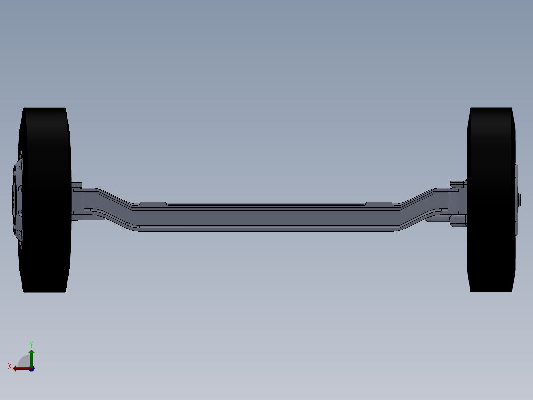 基于有限元分析的汽车转向支持桥设计【前驱转向桥】后视图