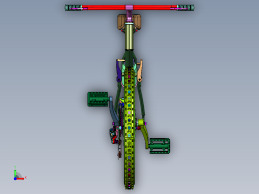 变速越野山地自行车前视缩略图