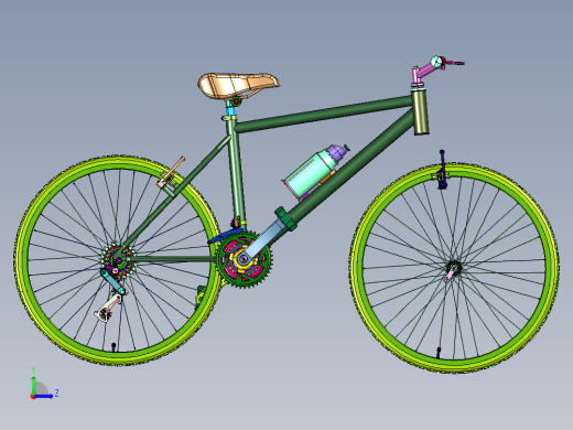 变速越野山地自行车左视缩略图