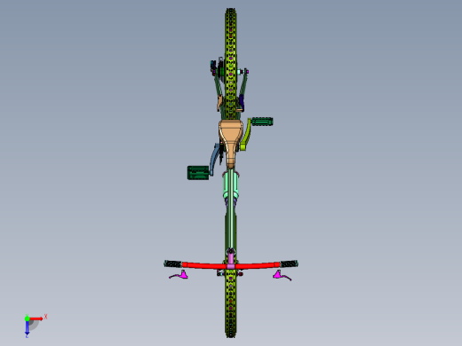 变速越野山地自行车俯视缩略图