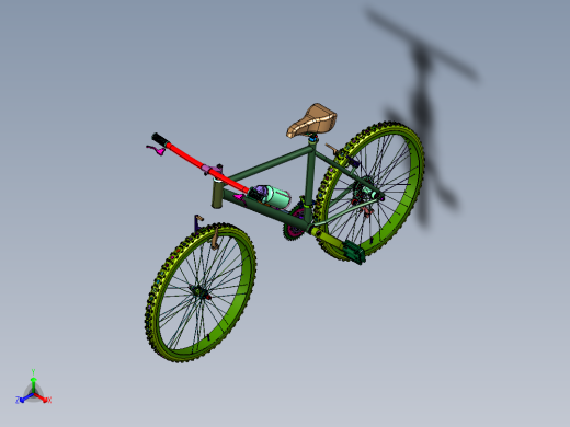 变速越野山地自行车正等轴测缩略图