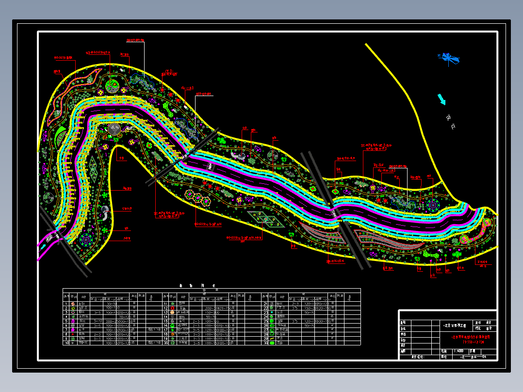 某渠生态景观设计图