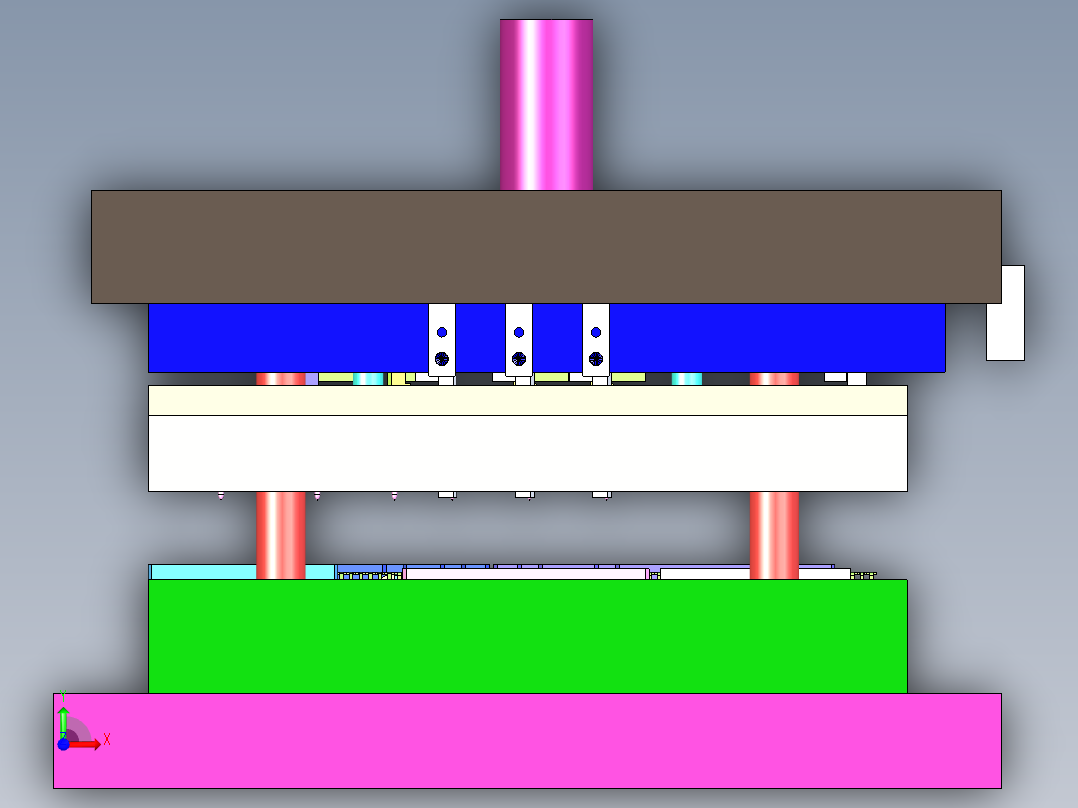 五金端子冲裁模具前视图
