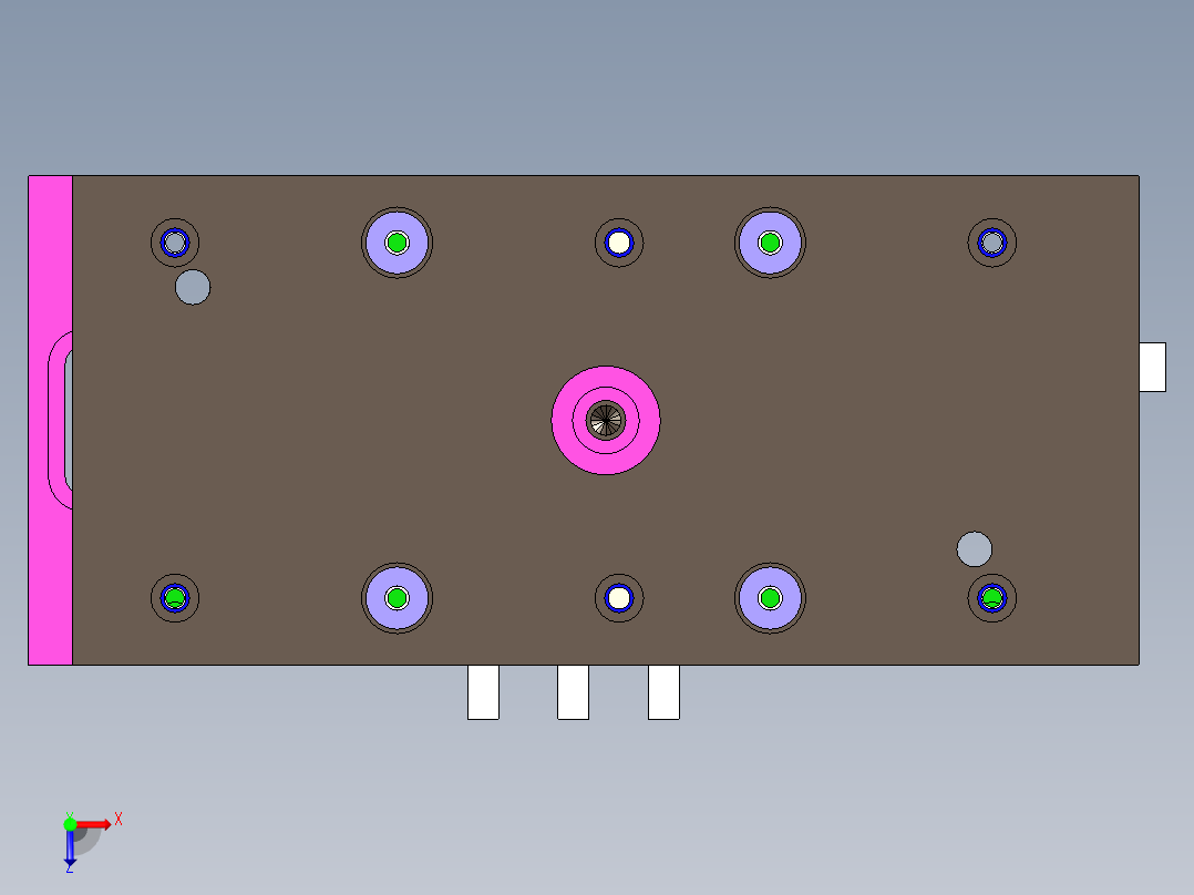 五金端子冲裁模具俯视图