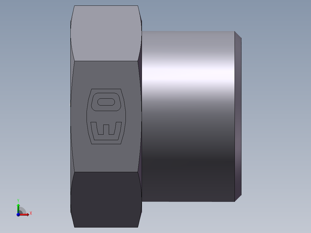 堵头 4C+4D 管端堵、4D-24前视图